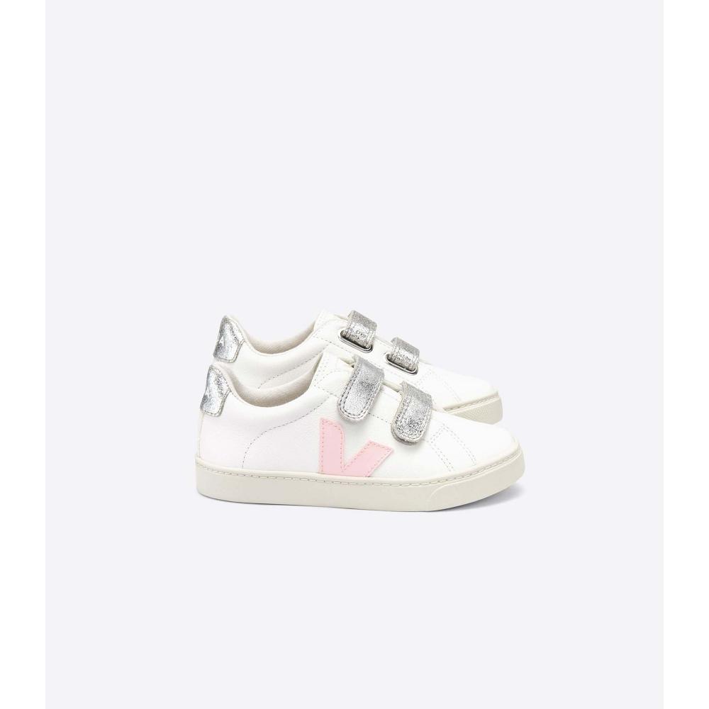 Pantofi Copii Veja ESPLAR CHROMEFREE White/Pink | RO 731PJJ